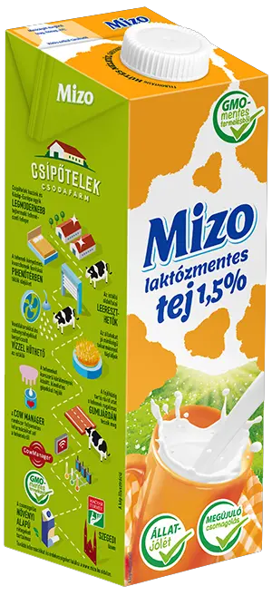 MIZO LAKTÓZMENTES UHT TEJ 1,5% 1l (EDGE) GMO MENTES